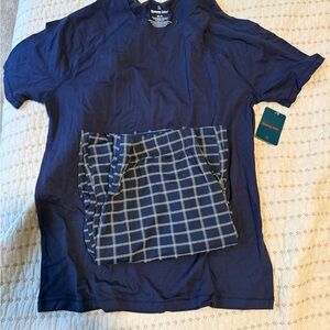 Tommy John Men's Navy Blue PJ Shirt and Pants set